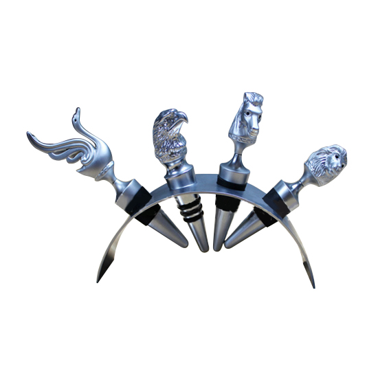 Wine stopper set with stand