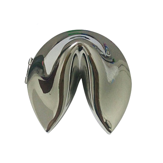 Metal fortune cookie